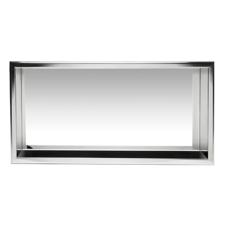 Alfi Brand 24 x 12 Polished SS Horizontal Sgl Shelf Bath Shower Niche ABN2412-PSS